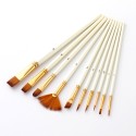 10pcs Paint Brushes Set Kit Multiple Mediums Brushes with Nylon Hair for Artist Acrylic Aquarelle Gouache Watercolor Oil Painting for Great Art Drawing Supplies