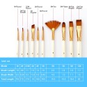 10pcs Paint Brushes Set Kit Multiple Mediums Brushes with Nylon Hair for Artist Acrylic Aquarelle Gouache Watercolor Oil Painting for Great Art Drawing Supplies