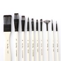 10pcs Paint Brushes Set Kit Multiple Mediums Brushes with Nylon Hair Carry Bag for Artist Acrylic Aquarelle Watercolor Gouache Oil Painting for Great Art Drawing Supplies