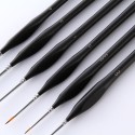 Detail Paint Brushes Set 6pcs Professional Miniature Fine Artist Painting Brushes Nylon Hair Ergonomic Wooden Handle Art Paintbrush for Acrylic Oil Watercolor Nail Face Craft Rock Model Painting