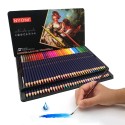 NYONI Professional Watercolor Pencils Set 12/24/36/48/72/100 Colored Pencils Water Soluble Color Pencils with Brush and Metal Box Art Supplies for Children Students Artists Adults for Drawing Sketching Painting Coloring Books