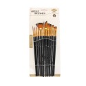 12pcs Paint Brushes Set Kit Artist Paintbrush Multiple Mediums Brushes with Nylon Hair for Artist Acrylic Aquarelle Watercolor Gouache Oil Painting for Great Art Drawing Supplies