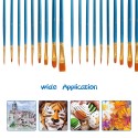 26pcs Paint Brushes Set Kit 20pcs Artist Paintbrush with 6pcs Palettes Multiple Mediums Brushes with Nylon Hair for Acrylic Aquarelle Watercolor Gouache Oil Painting for Great Art Drawing Supplies