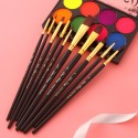 10pcs Professional Artist Paint Brushes Set Nylon Hair Delicate Wooden Handle Paintbrushes Art Supplies Gift for Children Adults Beginners for Acrylic Oil Watercolor Gouache Nail Body Face Miniature Detail Rock Painting