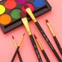 10pcs Professional Artist Paint Brushes Set Nylon Hair Delicate Wooden Handle Paintbrushes Art Supplies Gift for Children Adults Beginners for Acrylic Oil Watercolor Gouache Nail Body Face Miniature Detail Rock Painting