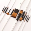 12pcs Professional Artist Paint Brushes Set Bag Pack Nylon Hair Delicate Wooden Handle Paintbrushes Carry Case Art Supplies Gift for Children Adults Beginners for Acrylic Oil Watercolor Gouache Nail Body Face Miniature Detail Rock Painting