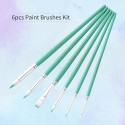 6pcs Draw Paint Brushes Set Kit Artist Paintbrush Round Brushes with Nylon Hair for Artist Acrylic Aquarelle Watercolor Gouache Face Painting for Great Art Drawing Supplies for Painter Students