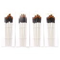 24pcs Draw Paint Brushes Set Kit Artist Paintbrush Round Brushes with Nylon Hair for Artist Acrylic Aquarelle Watercolor Gouache Face Painting for Great Art Drawing Supplies for Painter Students