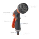 Garden Hose Nozzle Spray Nozzle Gun with 8 Adjustable Watering Patterns Anti-Slip High Pressure Water Nozzle for Watering Garden Cleaning Car Wash Pets Shower