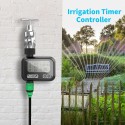 Smart Irrigation Water Timer Controller Waterproof & Programmable Automatic Watering Timer for 3 Independent Modes Outdoor Garden Parterre