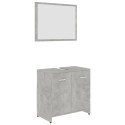 Bathroom Furniture Set Concrete Grey Chipboard