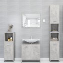 Bathroom Furniture Set Concrete Grey Chipboard