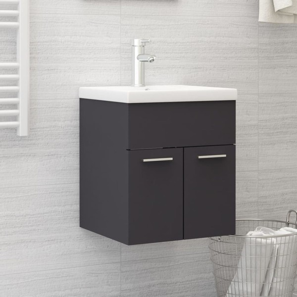 Sink Cabinet Grey 41x38.5x46 cm Chipboard