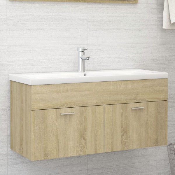 Sink Cabinet Sonoma Oak 100x38.5x46 cm Chipboard