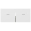 Sink Cabinet White and Sonoma Oak 100x38.5x46 cm Chipboard