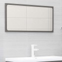 2 Piece Bathroom Furniture Set High Gloss Grey Chipboard