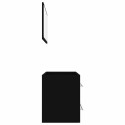 2 Piece Bathroom Furniture Set Black Chipboard