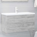 2 Piece Bathroom Furniture Set Concrete Grey Chipboard