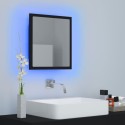 LED Bathroom Mirror Black 40x8.5x37 cm Chipboard