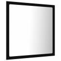 LED Bathroom Mirror Black 40x8.5x37 cm Chipboard