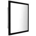 LED Bathroom Mirror Black 40x8.5x37 cm Chipboard