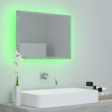 LED Bathroom Mirror Concrete Grey 60x8.5x37 cm Chipboard