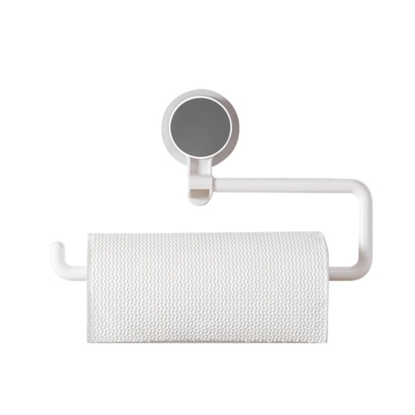 Wall Mounted Paper Towel Holder Strong Adhesive Multifunction Rotatable Roll Organizer for Kitchen Bathroom Living Room Office