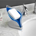 Soap Dish with Suction Cup Base Shower Soap Holder Bathroom Tub Draining Water Soap Box Soap Case Kitchen Sink Counter Soap Case