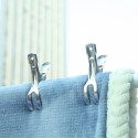 Stainless Steel Cloth Drying Clips Big Cloth Blanket Clamp Windproof Spring Clip Grip 5 count