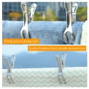 Stainless Steel Cloth Drying Clips Big Cloth Blanket Clamp Windproof Spring Clip Grip 5 count