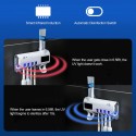 UV Toothbrush Sanitizer Intelligent Photocatalyst Toothbrush Sanitizer Wall Mounted Bathroom Toothbrush Holder with Automatic Toothpaste Dispenser USB Charging for Toothbrush Organizer for Ladies Baby Family