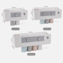 Toothbrush Rack with Automatic Toothpaste Dispenser Squeezer Wall Mounted Toothbrush Holder Magnetic Cups Organizer Toothbrush Slots Cosmetic Organizer Drawer for Washroom Bathroom