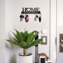 Hook Rack 10 Hooks Key Holder Sweet Home Shaped Wall-Mounted Organizer Nail-free Drilling Metal Hanger Storage Hook for Front Door  Kitchen House