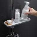 Shower Caddy Shelf Adjustable Height Shower Rack for Slide Bar Bathroom Brush Soap Organizer Rotatable Shower Storage Rack Detachable Shower Tray for Shampoo Soap