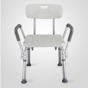 Bathroom Shower Bench with Back & Arms Adjustable Height Shower Tub Stool Lightweight Bath Shower Seat Bathroom Safety Anti-slip Shower Chair for Elderly Pregnant Disabled