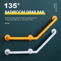 8 x 8 Inch Bathroom Grab Bar with Luminous Circle Toilet Shower Bathtub Handicap Support Balance Grab Bar Stainless Steel Safety Rail for Staircase Walls