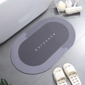 Bath Mat 16 x 24 Inch Soft Floor Rug Oval Diatom Mud Non Slip Quick Dry Water Absorbent Shower Rug Machine Washable Bathroom Rug