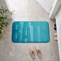 18 X 30 Inch Flannel Bath Mat Soft Floor Rug Non Slip Water Absorbent Door Mat Shower Rug Machine Washable Bathroom Rug Carpet