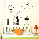 Cute Couples Cats Cartoon Wall Sticker Kids Children's Room Decor