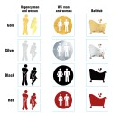 Convenient 3D Toilet WC Man and Woman Mirror Wall Sticker DIY PET Home Removable Decoration Stickers