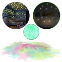 100Pcs Gorgeous Night-luminous Fluorescent Glow Stars Stickers Home Decor Wall Sticker for Kids Bedroom