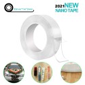 Nano Tape Roll Double Sided Adhesive Tape 30mm*1m*2mm Traceless Washable Nano Tape Stick Grip Gel Reusable Nano Gel Pads for Fixing Car Windowshield Glass Carpet Mats Photos Posters Household Industrial Use