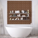 3 Dimension Chocolate Water-resistant Moistureproof Removable Self Adhesive Wallpaper Peel & Stick PVC Wall Stickers for Living Room Bathroom Kitchen Countertop