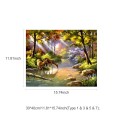 12x16 Inch DIY Oil Painting on Canvas Paint by Number Kit Forest Pattern for Adults Kids Beginner Craft Home Wall Decor Gift