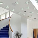 50PCS/Set 3D Stars Mirror Sticker Acrylic Mirror Wall Stickers Home Decor Mirror Art Stickers Home Background Ceiling Decoration