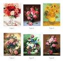 16 x 20 Inch DIY Oil Painting on Canvas Paint by Number Kit Beautiful Flower Pattern for Adults Kids Beginner Craft Home Wall Decor Gift Frameless