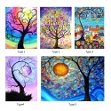 12*16 Inch Trees DIY 5D Diamond Painting Kit Full Drill Diamond Painting Acrylic Rhinestone Mosaic Painting Craft Home Wall Decor Gift Frameless