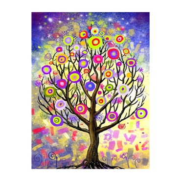 12*16 Inch Trees DIY 5D Diamond Painting Kit Full Drill Diamond Painting Acrylic Rhinestone Mosaic Painting Craft Home Wall Decor Gift Frameless