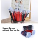 6Pcs School Office Full Needle Neutral Pen Refills Black Gel Pen Refill Replacement