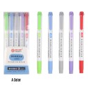 5 Colors Dual Tip Highlighter Pens Broad Chisel and Fine Tips Marker Pen for for School Students Office Home Supplies